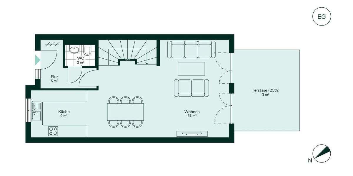 Reihenmittelhaus Heiligenhaus Mitte - 4 Zimmer, 133 m&sup2;, 629.900&euro; | Angebot:25731199