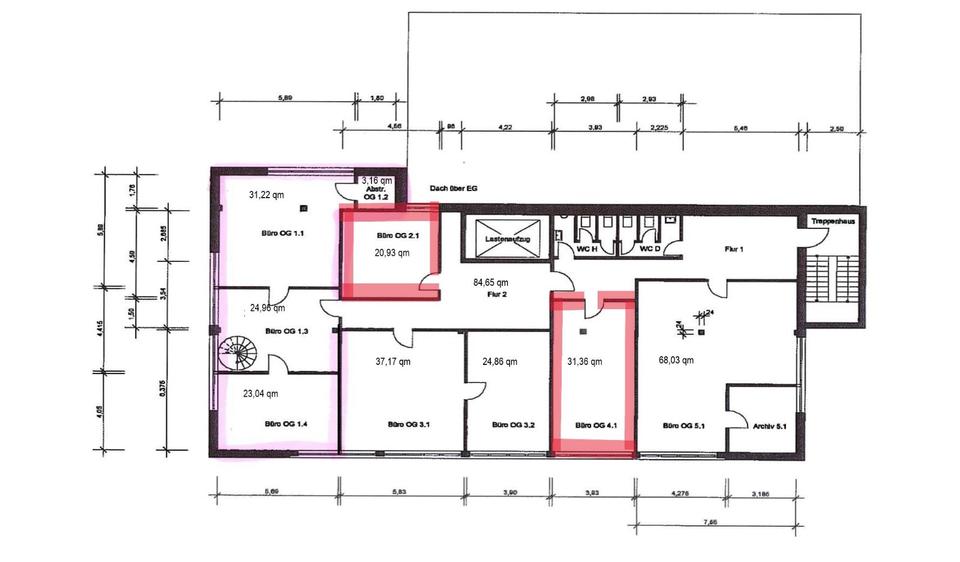 42 qm Lagerfläche mit 32 qm Bürofläche in Remscheid Lennep zimmer