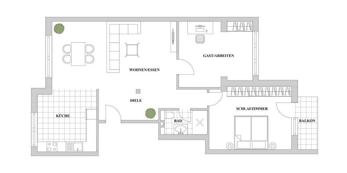 Etagenwohnung Düsseldorf Flingern Nord - 3 Zimmer, 90 m&sup2;, 799.000&euro; | Angebot:25738872
