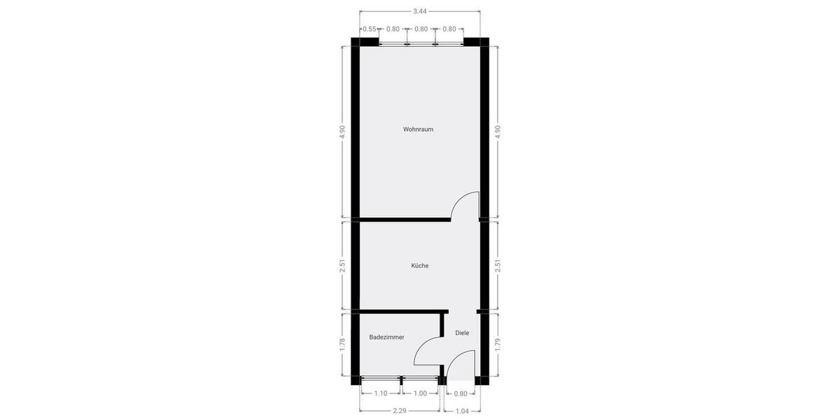 Etagenwohnung Wuppertal Unterbarmen - 1 Zimmer, 35 m&sup2;, 500&euro; | Angebot:26412873