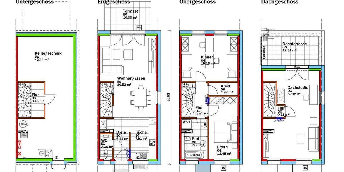 Reihenendhaus Dormagen Stürzelberg - 6 Zimmer, 135 m&sup2;, 649.000&euro; | Angebot:25096072