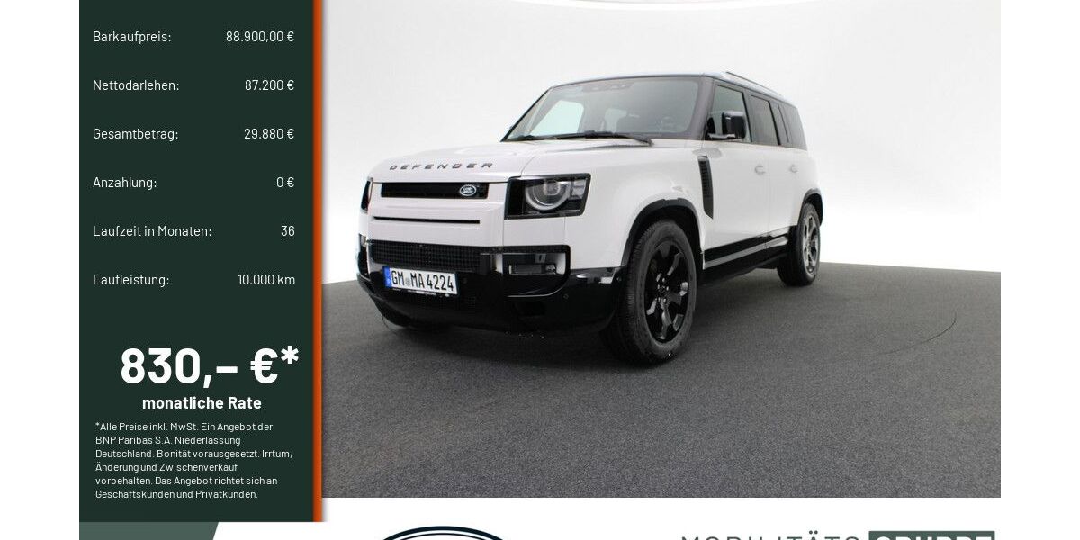 Land Rover Defender 2.500 km 88.499 &euro; Engelskirchen 51766