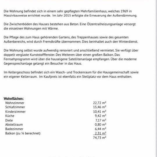 3-Zimmer-Wohnung provisionsfrei – ruhig wohnen, zentral leben 3 zimmer