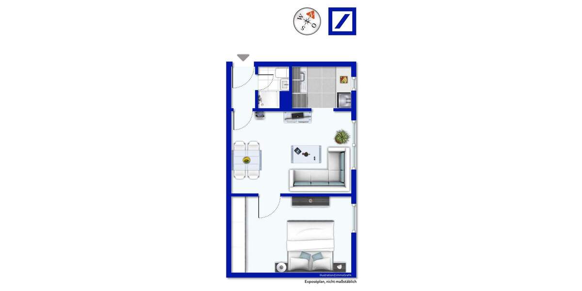 Etagenwohnung Hilden Forstbach - 2 Zimmer, 39 m&sup2;, 109.000&euro; | Angebot:25779538