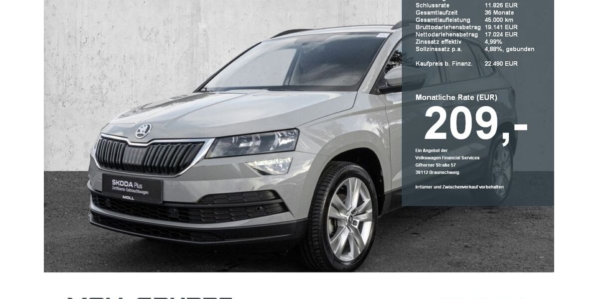 Skoda Karoq 80.147 km 21.880 &euro; Düsseldorf 40474