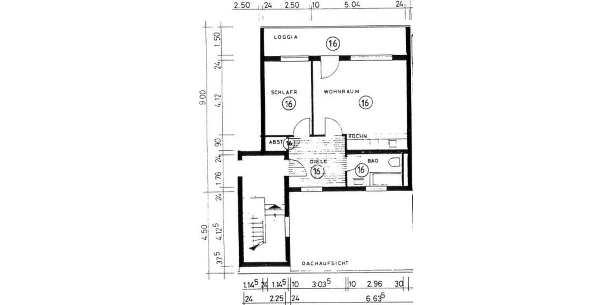 Zwei Zimmer Wohnung, mit großem Balkon, 54m², mit EBK 2 zimmer