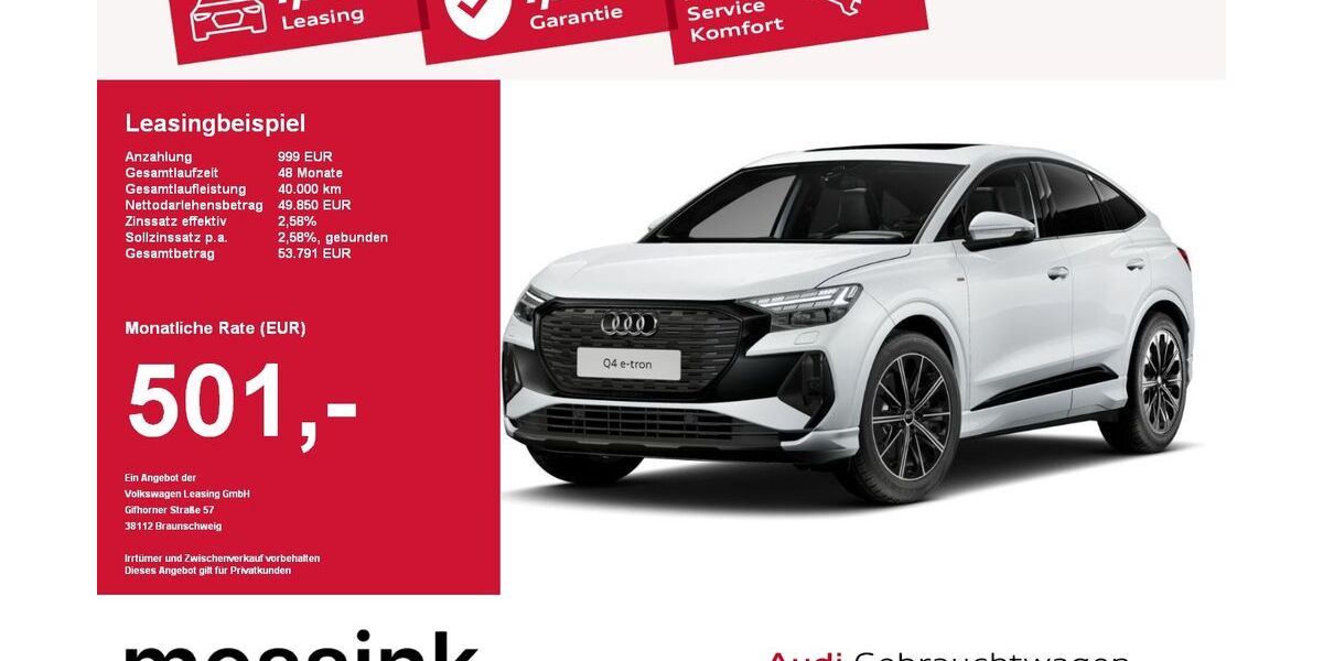 Audi Q4 e-tron 21.865 km 49.850 &euro; Wermelskirchen 42929