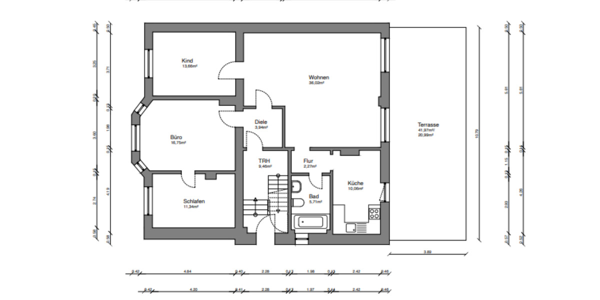 4-Zimmer-Wohnung mit Terrasse & Garten – Wuppertal-Langerfeld 4 zimmer