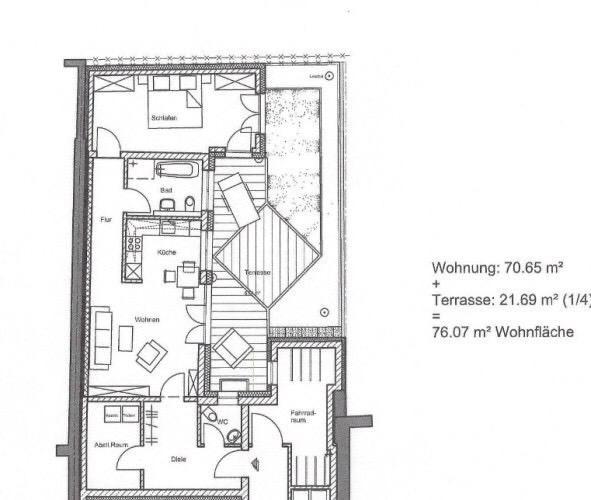 Erdgeschoßwohnung Düsseldorf Stadtbezirk 8 - 2 Zimmer, 76 m&sup2;, 1.180&euro; | Angebot:25638738