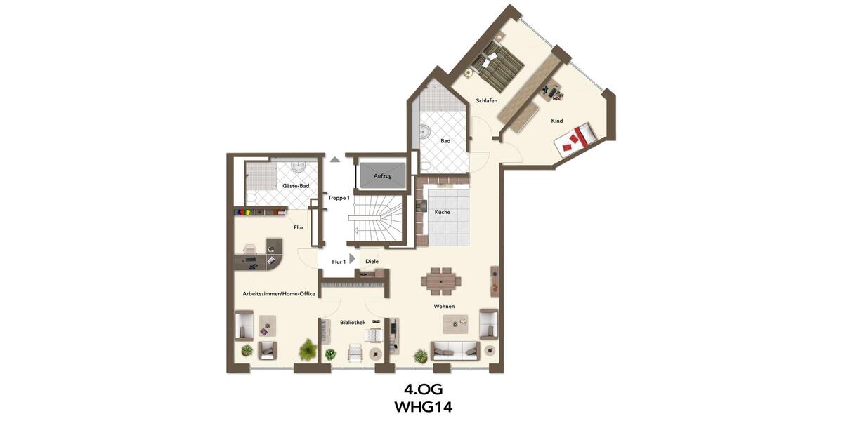 Erstbezug! Exklusive 5-Zimmer-Wohnung im 4. OG – hochwertiger Neubau in Stadtmitte 5 zimmer