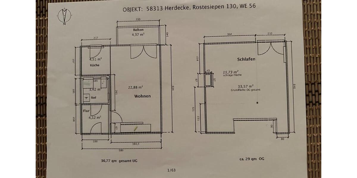 Maisonettenwohnung Herdecke - 2 Zimmer, 66 m&sup2;, 139.000&euro; | Angebot:26022937