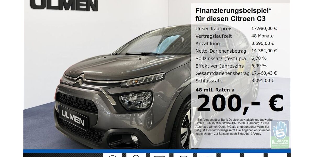 Citroen C3 40.625 km 17.980 &euro; Düsseldorf 40231