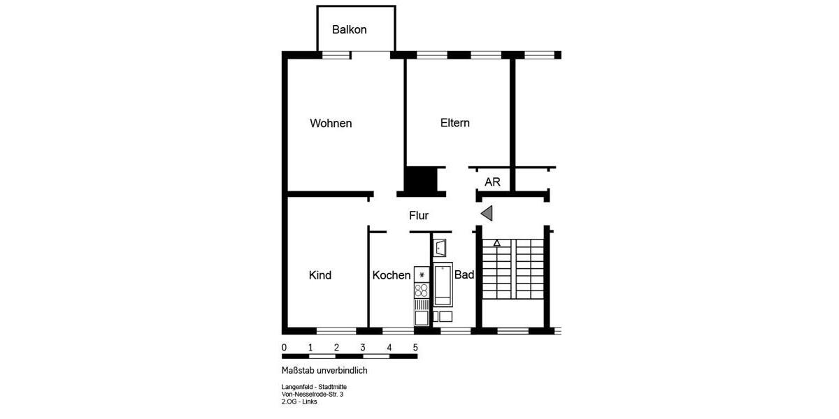 Etagenwohnung Langenfeld (Rheinland) - 3 Zimmer, 71 m&sup2;, 790&euro; | Angebot:26275182
