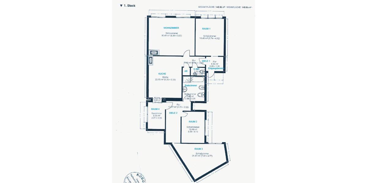 Große 4,5-Zimmer-Wohnung ca. 140 m² in Düsseldorf (Etagenwohnung) 4.5 zimmer