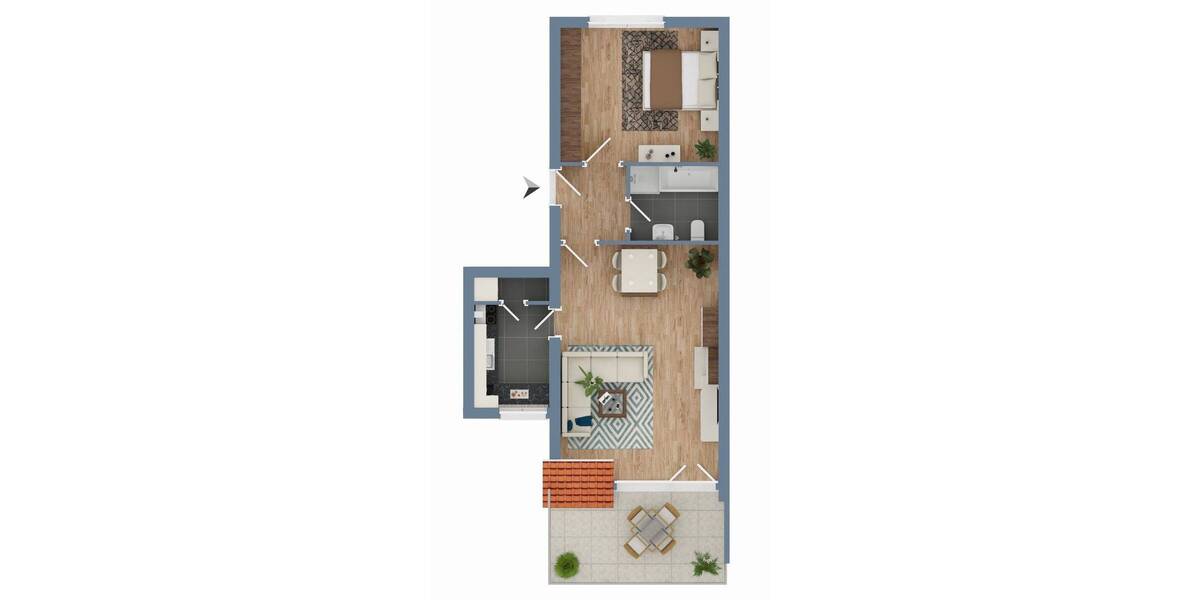 Etagenwohnung Wetter Volmarstein - 2 Zimmer, 61 m&sup2;, 109.000&euro; | Angebot:26554965