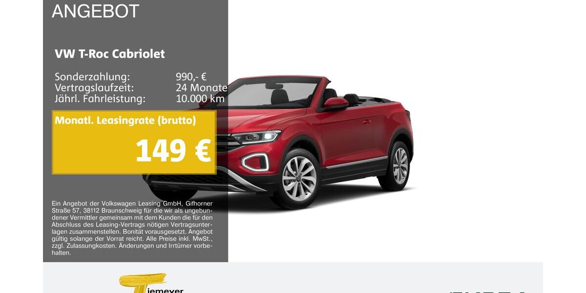 VW T-Roc 6.495 km 24.780 &euro; Remscheid 42857