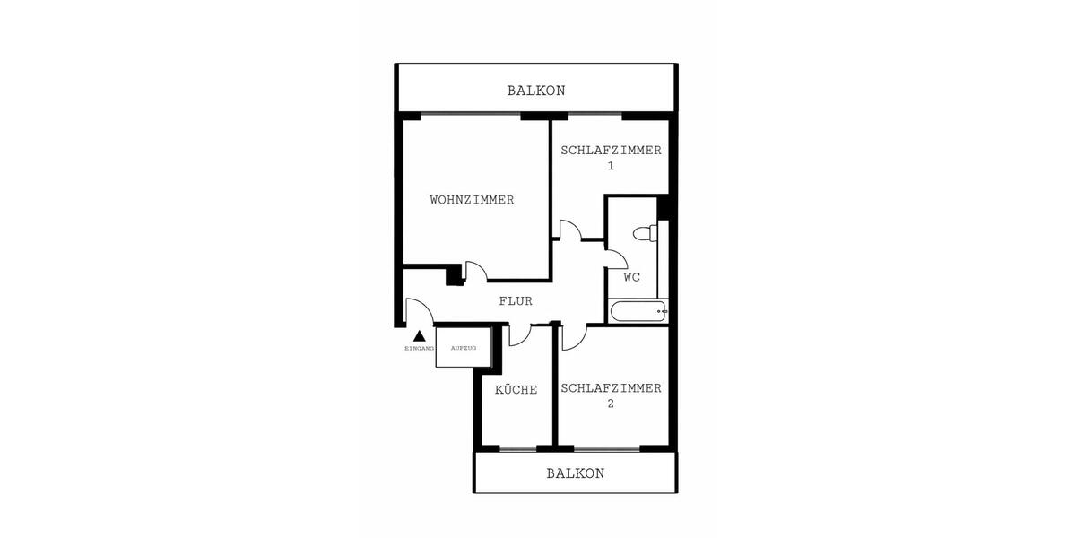 Dachgeschoßwohnung Düsseldorf Stadtbezirk 6 - 3 Zimmer, 75 m&sup2;, 975&euro; | Angebot:24783808