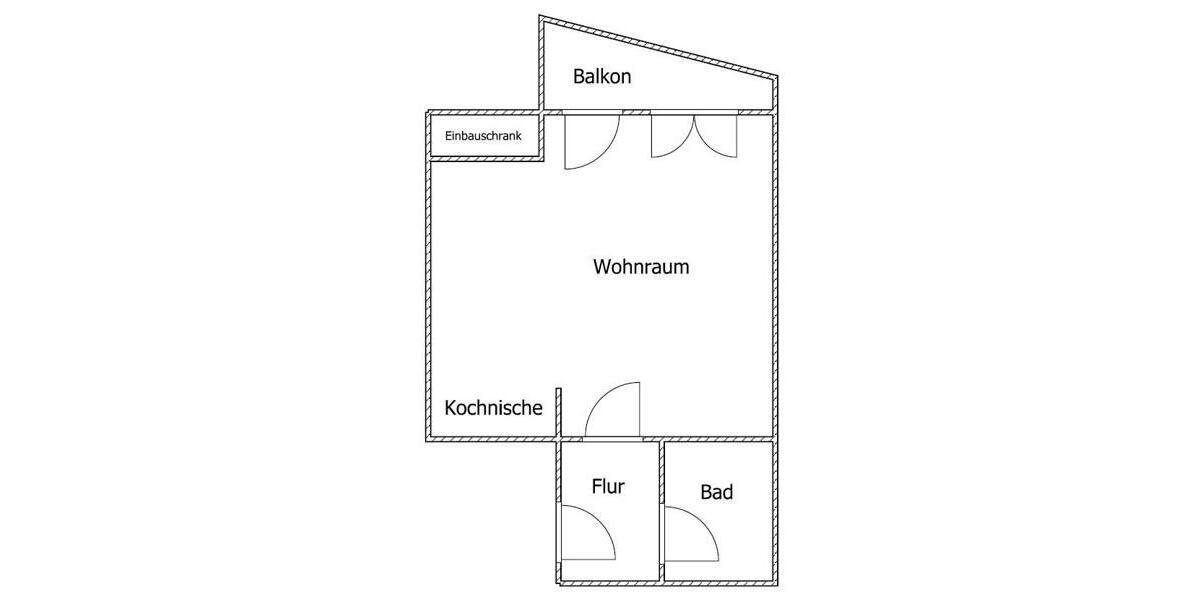 Etagenwohnung Düsseldorf Stadtbezirk 3 - 1 Zimmer, 24 m&sup2;, 416&euro; | Angebot:25750074