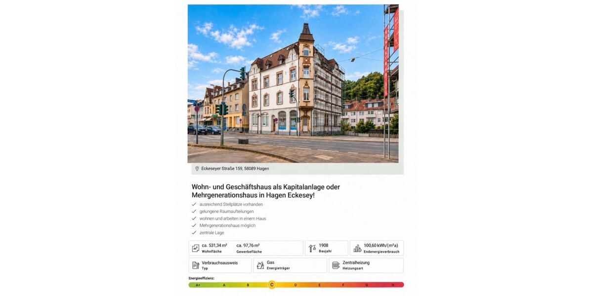 Mehrfamilienhaus, Wohnhaus Hagen Hagen-Nord - 20 Zimmer, 532 m&sup2;, 669.000&euro; | Angebot:27453049