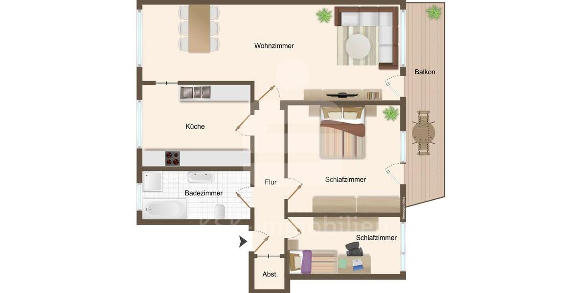 Frisch renovierte 3-Zimmer Wohnung in toller Lage! 3 zimmer
