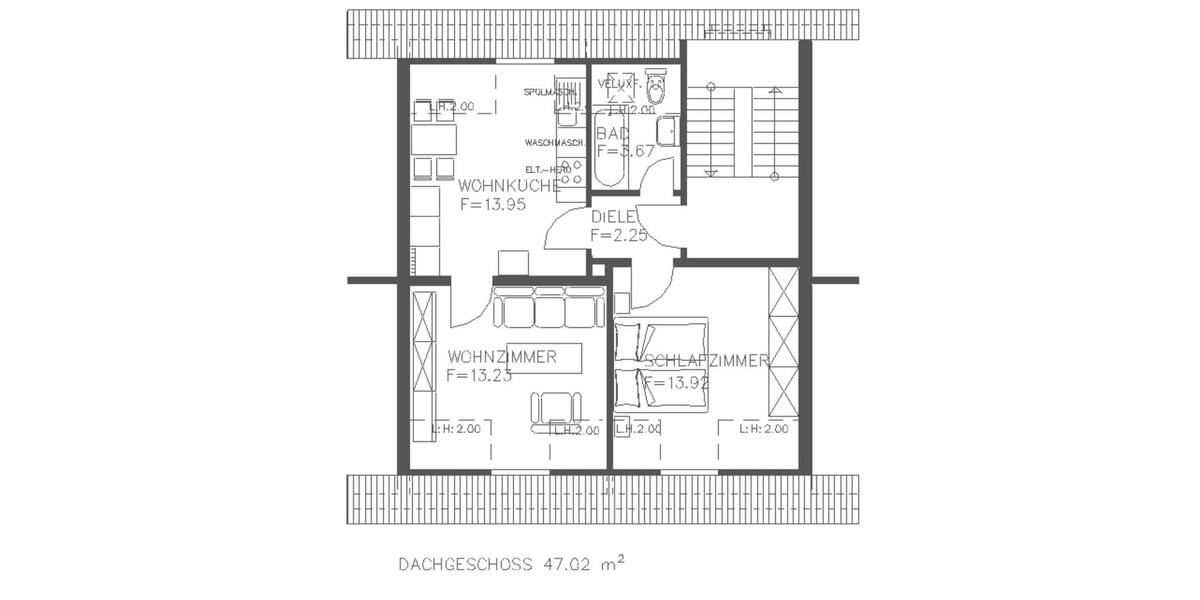 Tolle 2-Zimmer-DG-Wohnung in Velbert Nähe Herminghauspark 2 zimmer