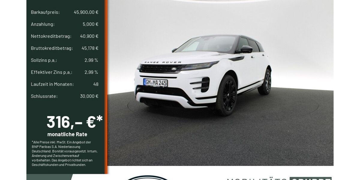 Land Rover Range Rover Evoque 1.785 km 45.399 &euro; Engelskirchen 51766