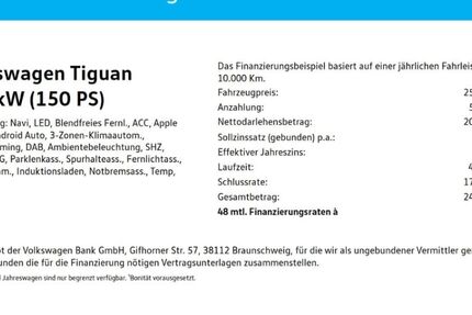 VW Tiguan 52.285 km 25.950 &euro; Wuppertal 42109