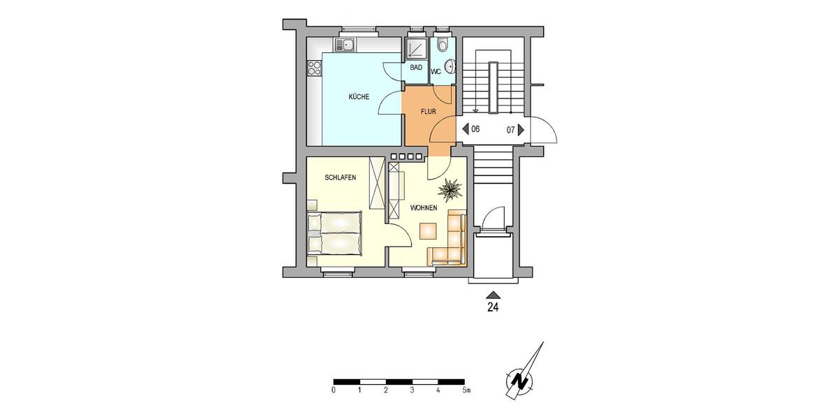 Gemütliche Erdgeschosswohnung in guter Lage in Lennep Nähe Kreishaus 2 zimmer