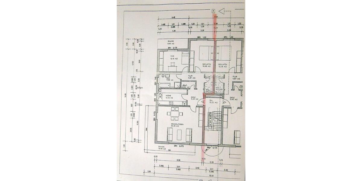 Etagenwohnung Bergisch Gladbach Alt-Frankenforst - 3 Zimmer, 112 m&sup2;, 1.200&euro; | Angebot:24753474