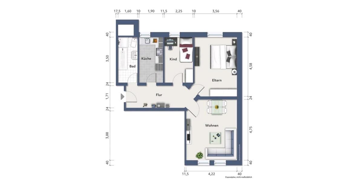 Etagenwohnung Hagen Hagen-Nord - 3 Zimmer, 68 m&sup2;, 124.000&euro; | Angebot:27258860