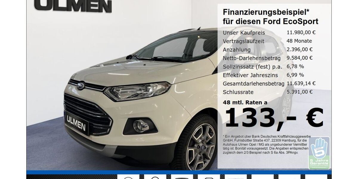 Ford EcoSport 87.290 km 11.980 &euro; Düsseldorf 40231