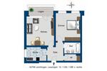 Etagenwohnung Leichlingen (Rheinland) - 2 Zimmer, 62 m&sup2;, 627&euro; | Angebot:26160665