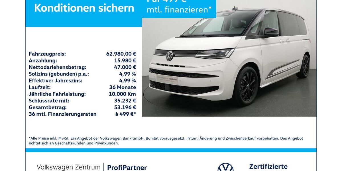 VW T7 Multivan 1.001 km 61.480 &euro; Leverkusen 51379