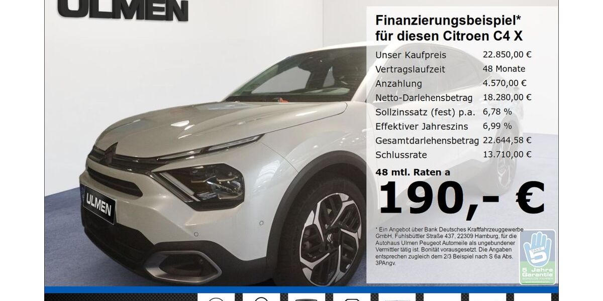 Citroen C4 X 23.514 km 20.880 &euro; Düsseldorf 40233