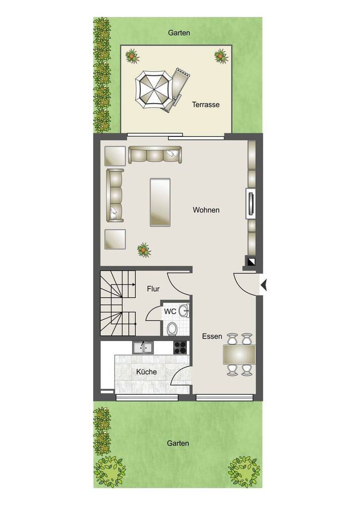 Familienfreundliches Reihenendhaus: 4 SchlafZimmer, Garten, Garage mit viel Platz & Potenzial