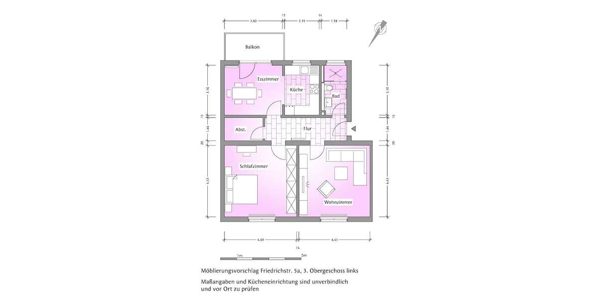 Etagenwohnung Solingen Mitte - 2 Zimmer, 77 m&sup2;, 669&euro; | Angebot:27166134