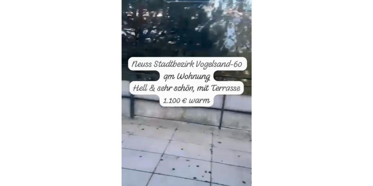 Neuss, sehr schöne, große helle Wohnung mit Terrasse 2 zimmer