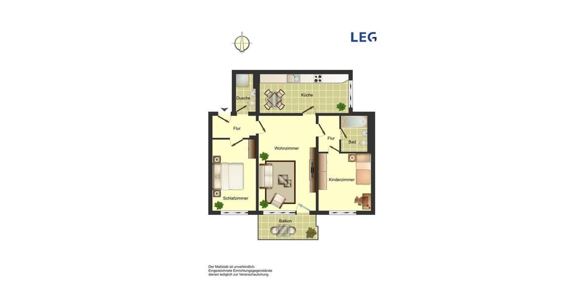 Etagenwohnung Leverkusen Alkenrath - 3 Zimmer, 79 m&sup2;, 734&euro; | Angebot:25588685