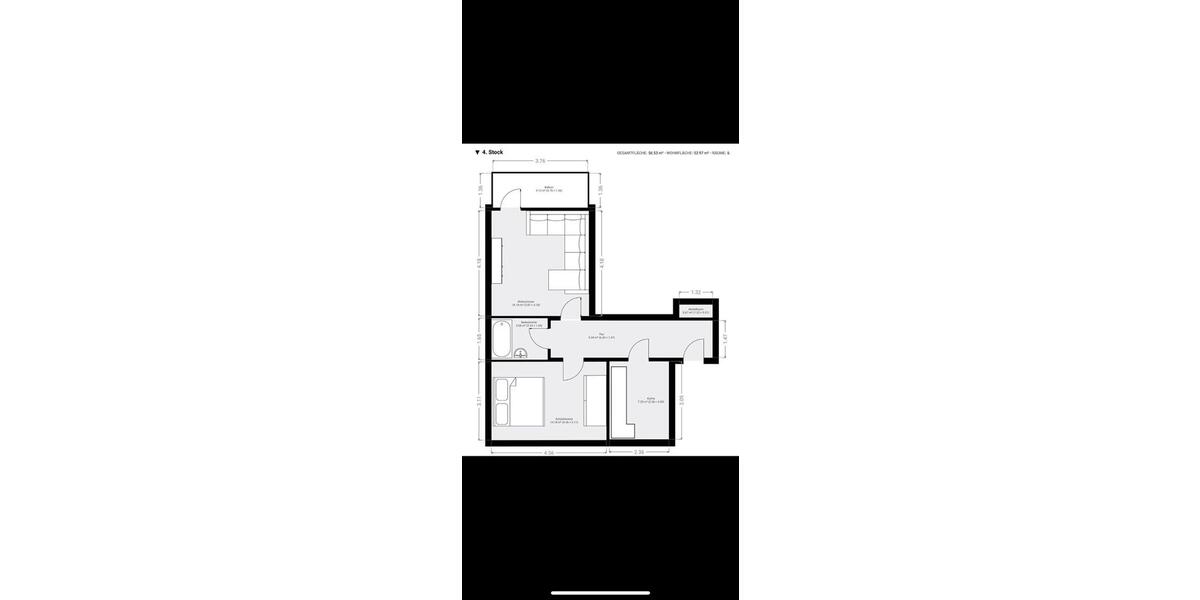 Etagenwohnung Köln Kalk - 2 Zimmer, 54 m&sup2;, 225.000&euro; | Angebot:27006891