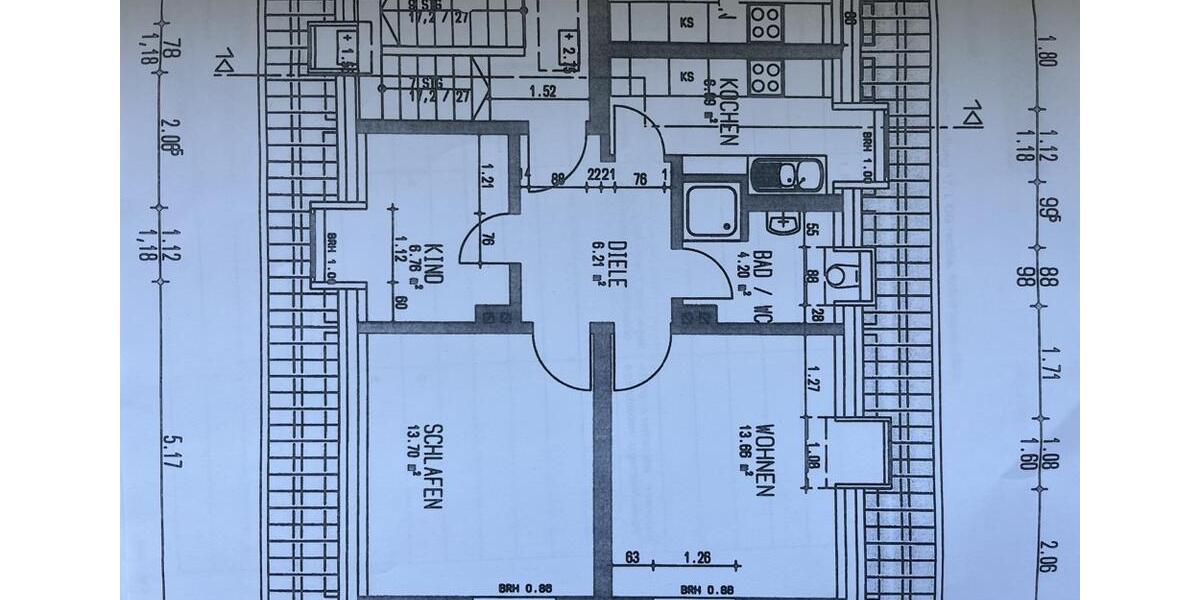 Etagenwohnung Remscheid Lüttringhausen - 3 Zimmer, 53 m&sup2;, 392&euro; | Angebot:26462762