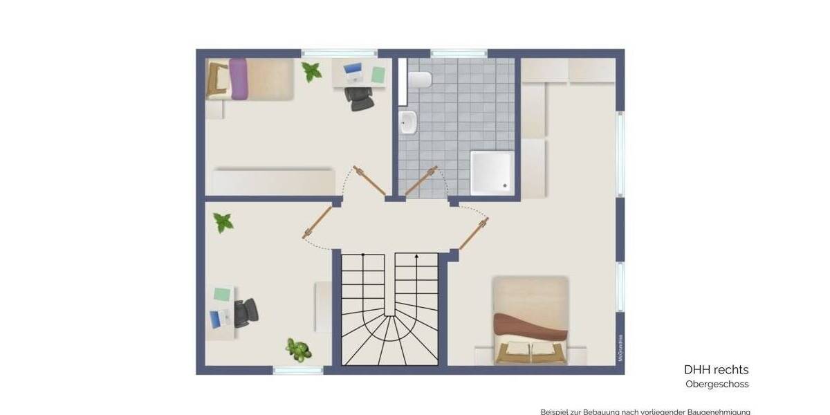 Baugrundstück mit Baugenehmigung für zwei Doppelhaushälften mit je ca. 112 m² Wfl. in Gevelsberg zimmer