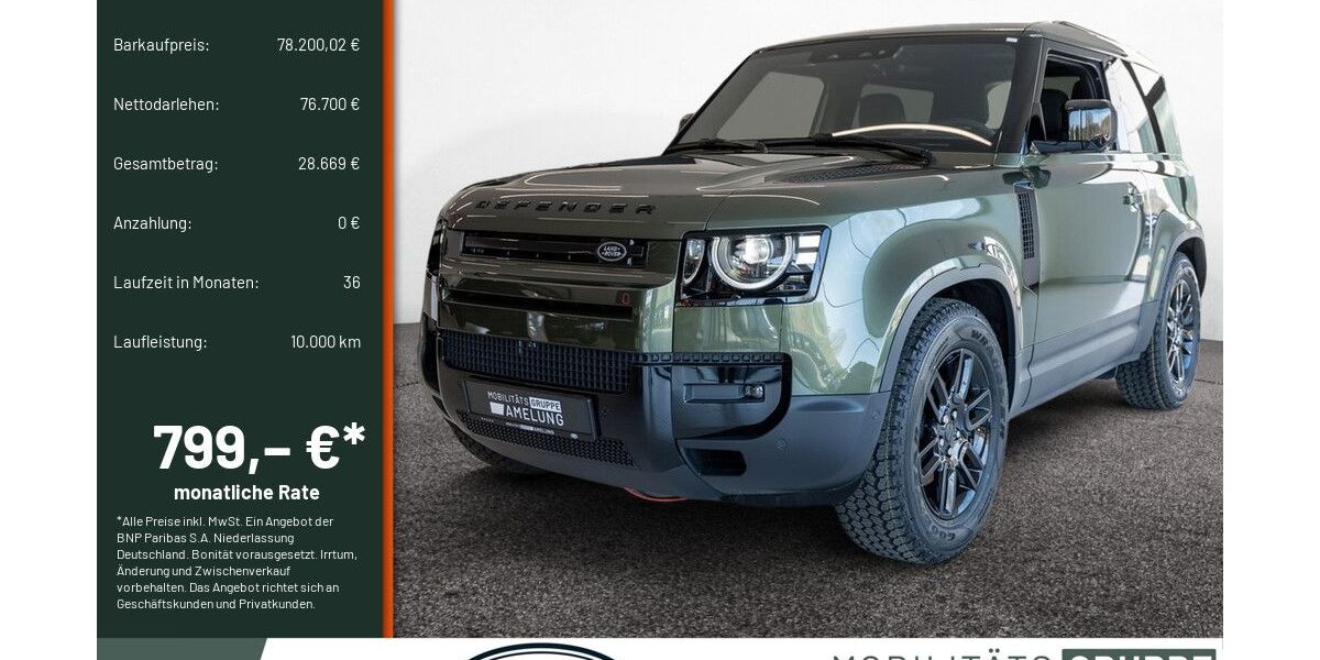 Land Rover Defender 2.500 km 70.499 &euro; Engelskirchen 51766
