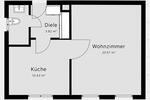 Etagenwohnung Bochum Bochum-Südwest - 2 Zimmer, 36 m&sup2;, 399&euro; | Angebot:25179120