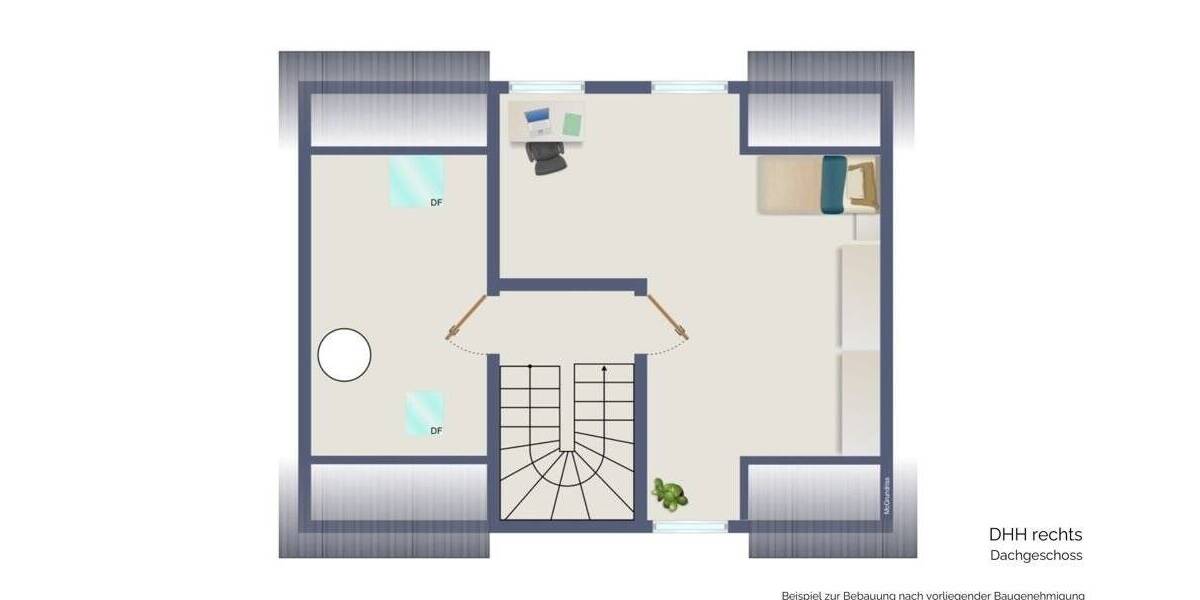 Baugrundstück mit Baugenehmigung für zwei Doppelhaushälften mit je ca. 112 m² Wfl. in Gevelsberg zimmer