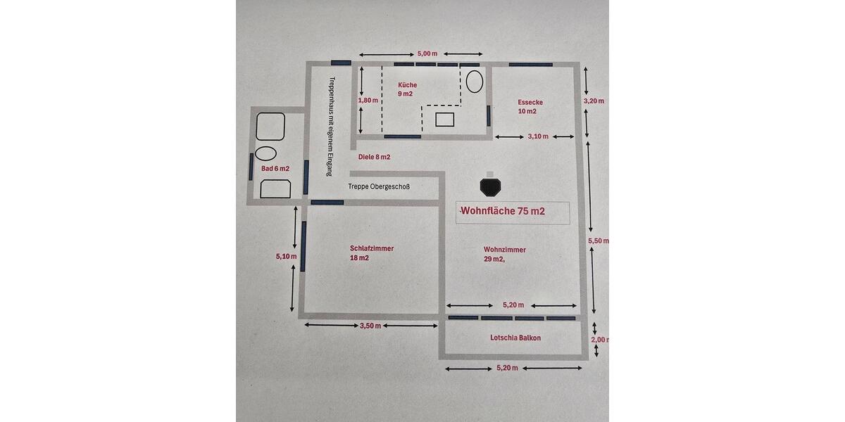 Etagenwohnung Solingen Höhscheid - 2 Zimmer, 85 m&sup2;, 1.000&euro; | Angebot:26337653