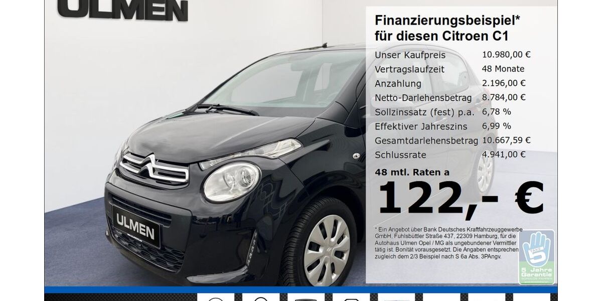 Citroen C1 20.045 km 9.980 &euro; Düsseldorf 40231