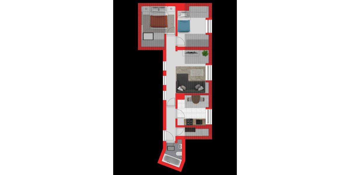 Etagenwohnung Leverkusen / Opladen Opladen - 3 Zimmer, 56 m&sup2;, 675&euro; | Angebot:26787666