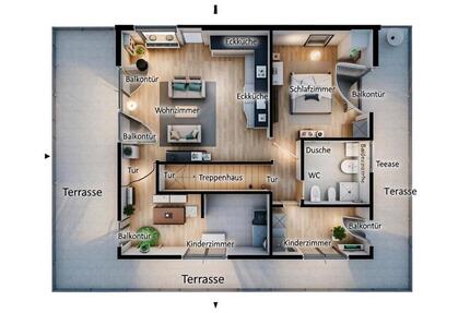 4-Zimmer Penthouse-Wohnung XL-Dachterrasse – Neubau 2025 4 zimmer
