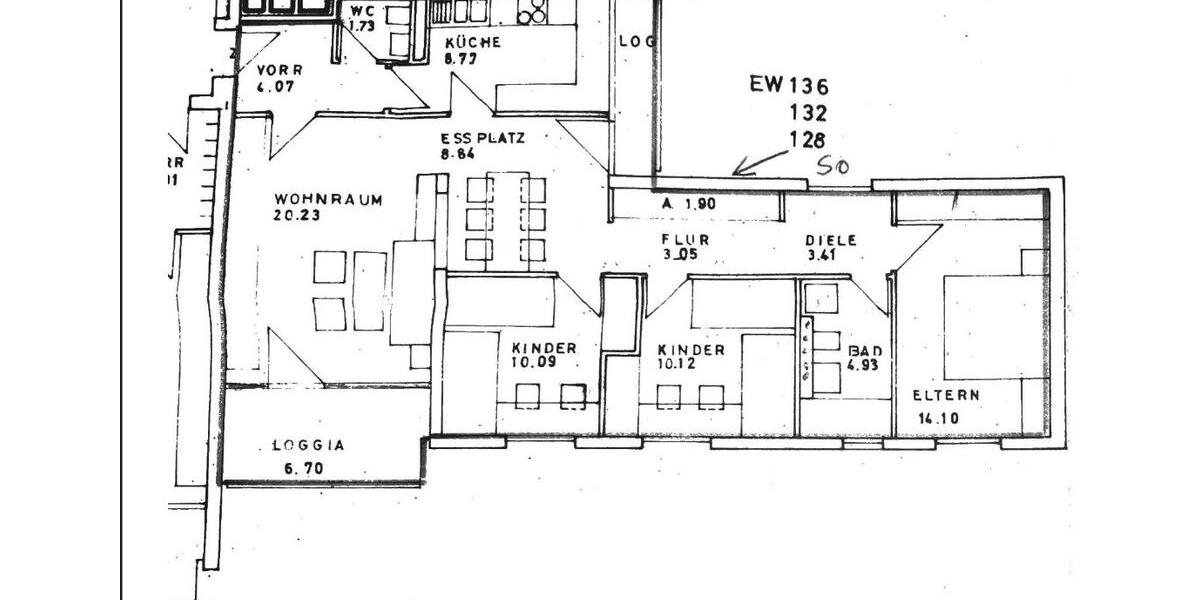 Dachgeschoßwohnung Wuppertal Gemarkung Vohwinkel - 4 Zimmer, 96 m&sup2;, 275.000&euro; | Angebot:26224710