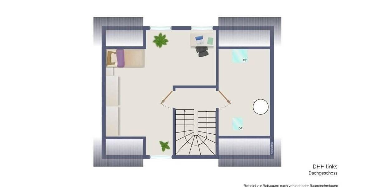 Baugrundstück mit Baugenehmigung für zwei Doppelhaushälften mit je ca. 112 m² Wfl. in Gevelsberg zimmer